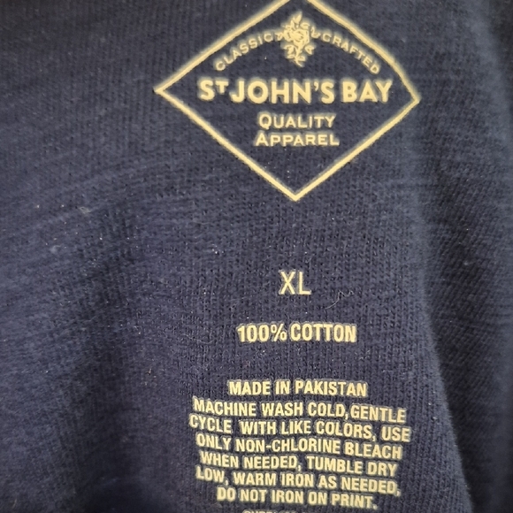 St. John's Bay Blue Sleeveless Blouse Relaxed Fit - Picture 2 of 4